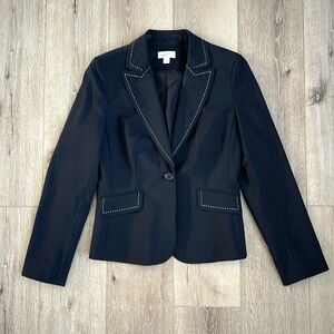 Ann Taylor LOFT ~ wool blend, fitted navy jacket, great condition, size 4